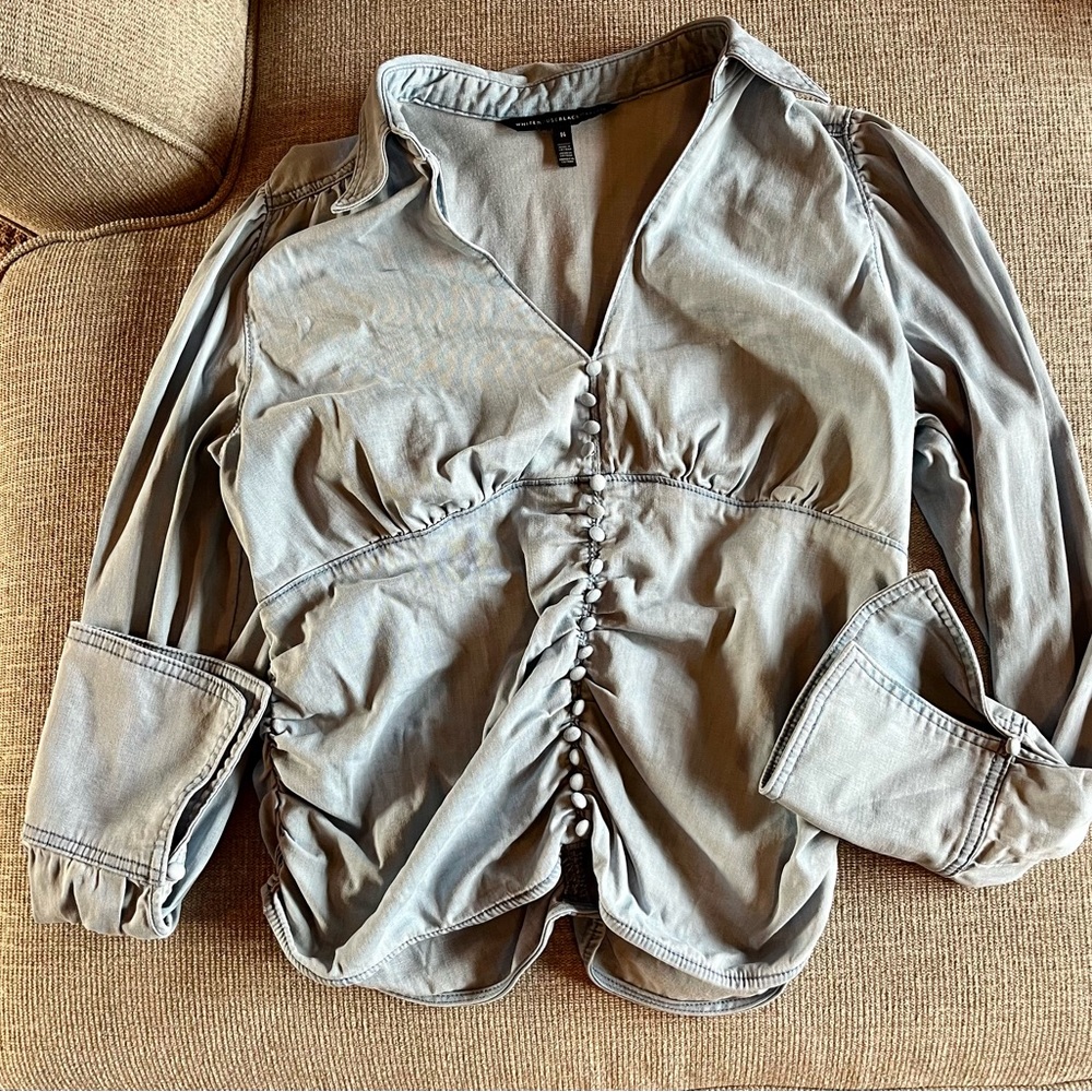 White House Black Market Denim Top